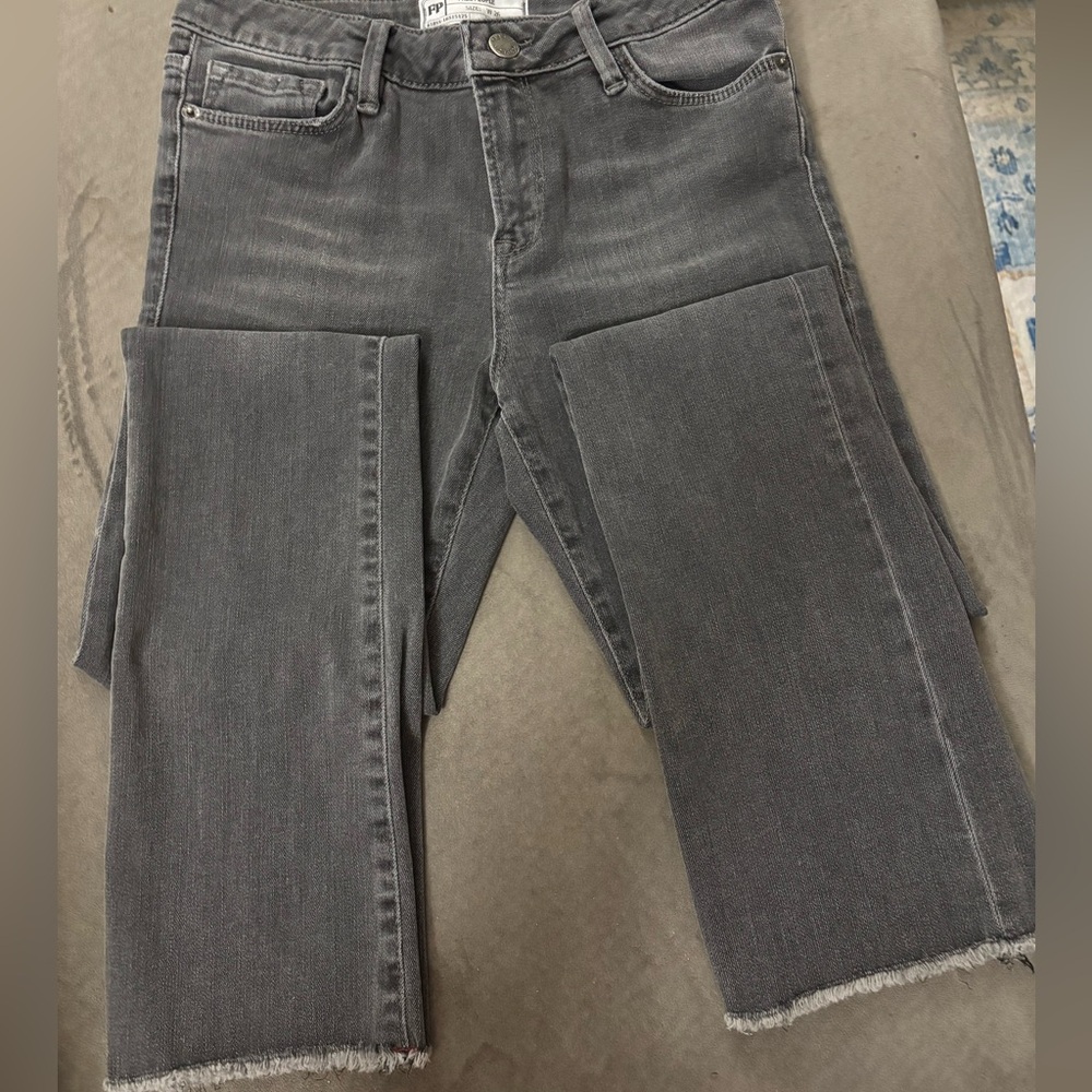 Free People Charcoal Ankle Jeans